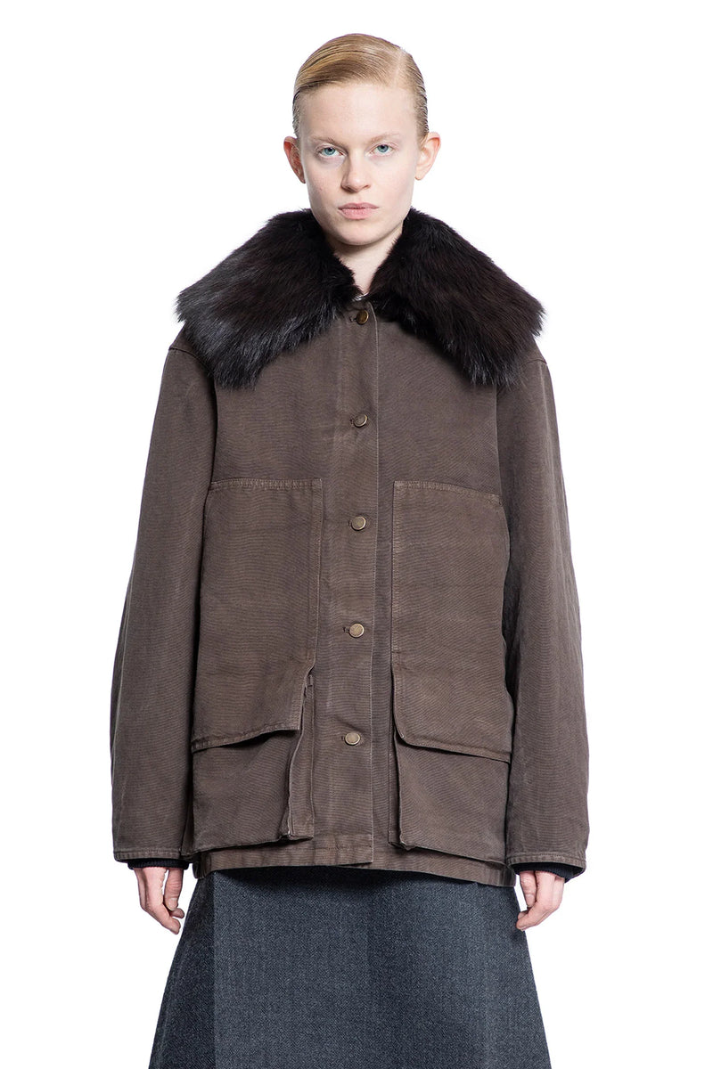 PRADA WOMAN BROWN JACKETS - Antonioli.eu