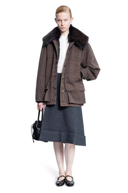 PRADA WOMAN BROWN JACKETS