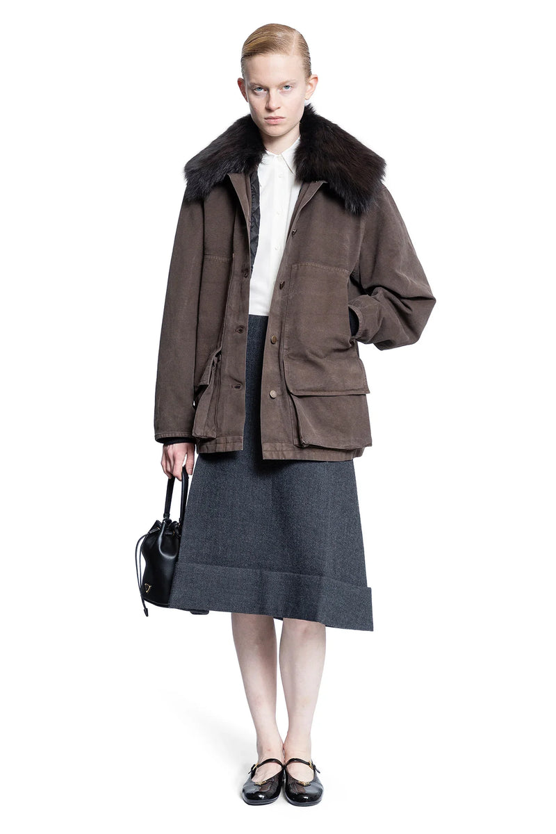 PRADA WOMAN BROWN JACKETS - Antonioli.eu