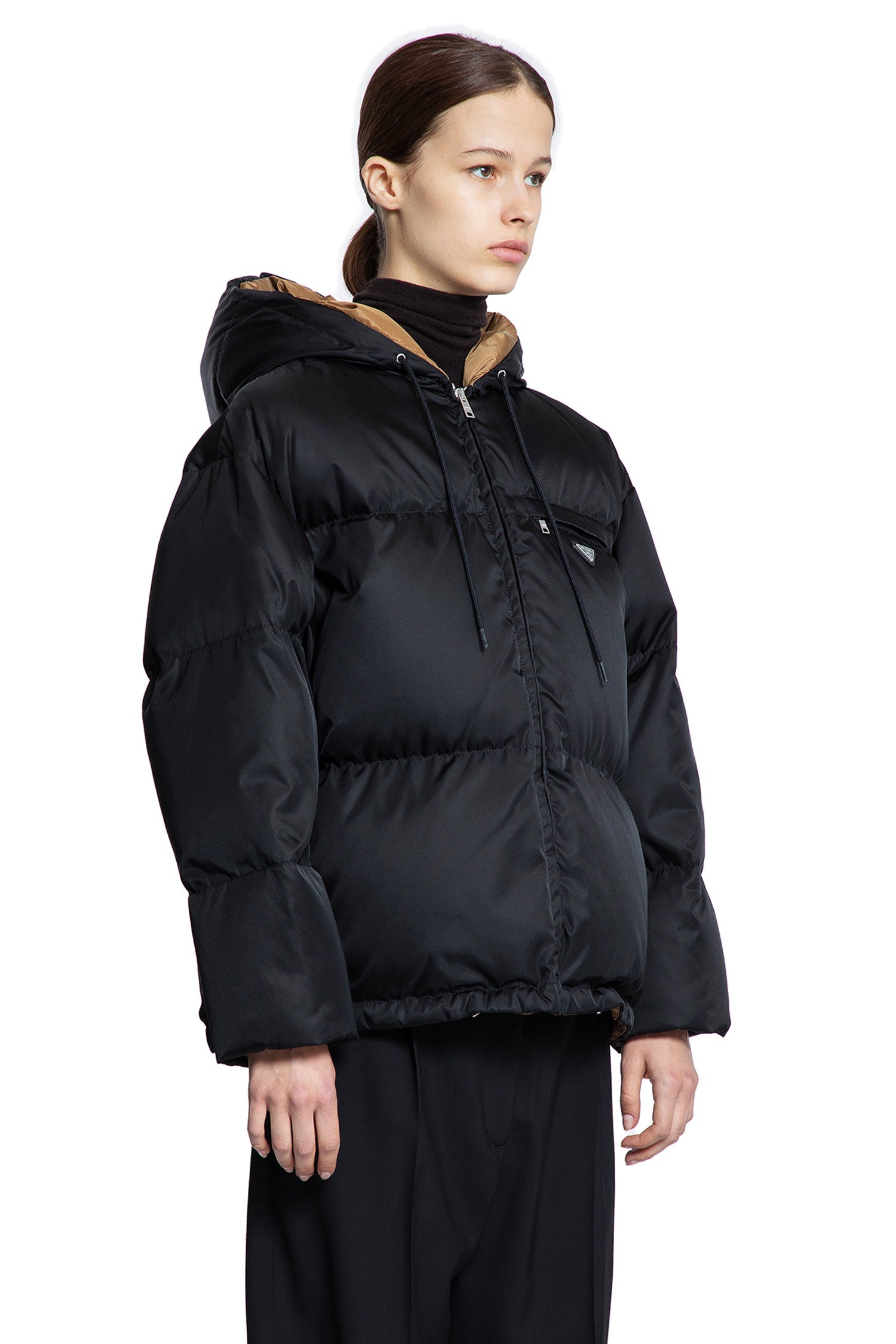 Re-Nylon Hooded Down Jacket