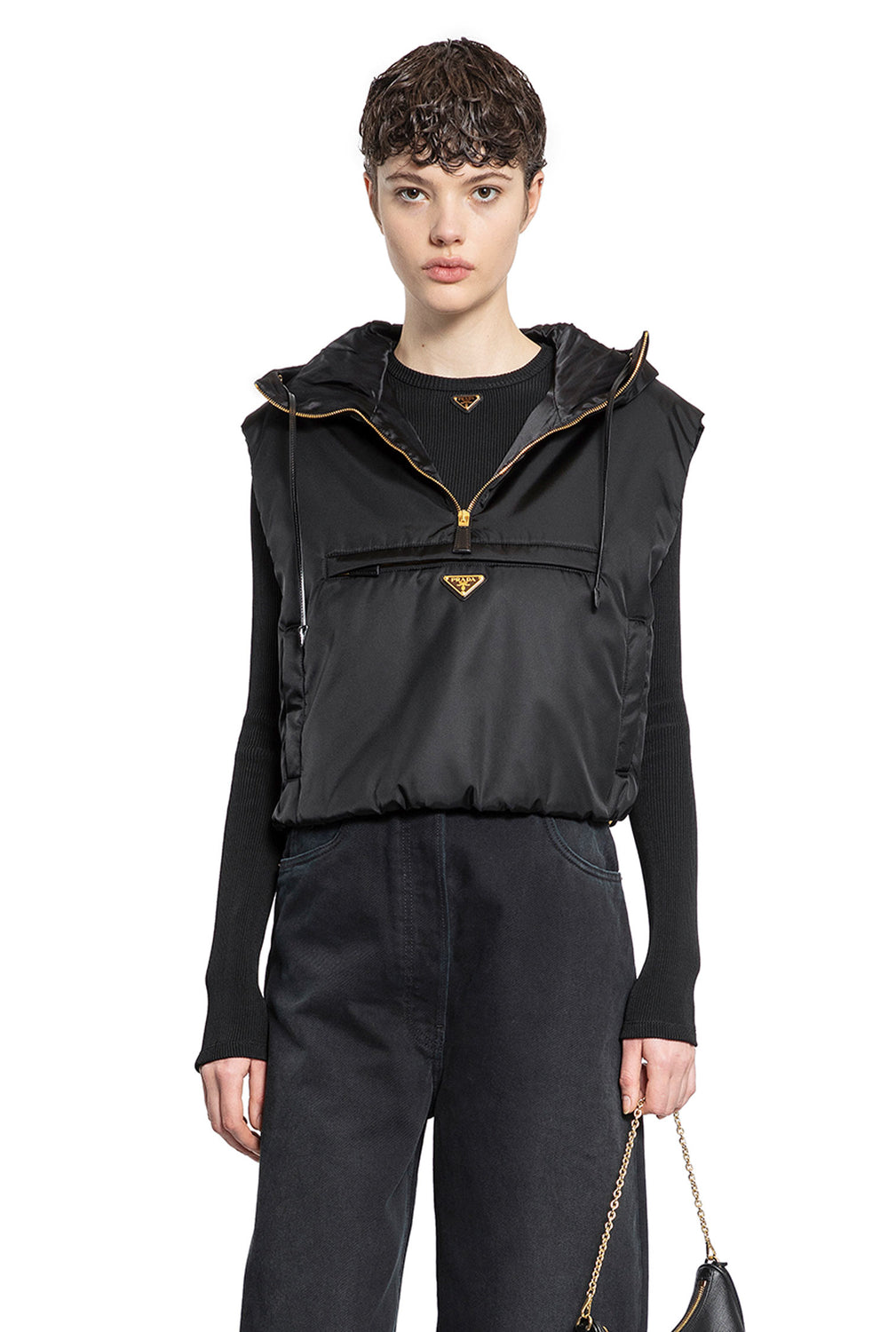 PRADA WOMAN BLACK VESTS