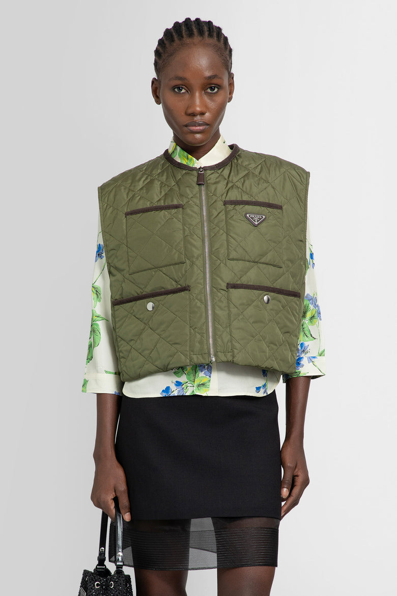 PRADA WOMAN GREEN VESTS