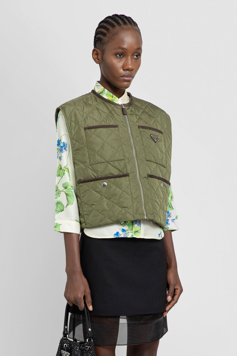 PRADA WOMAN GREEN VESTS