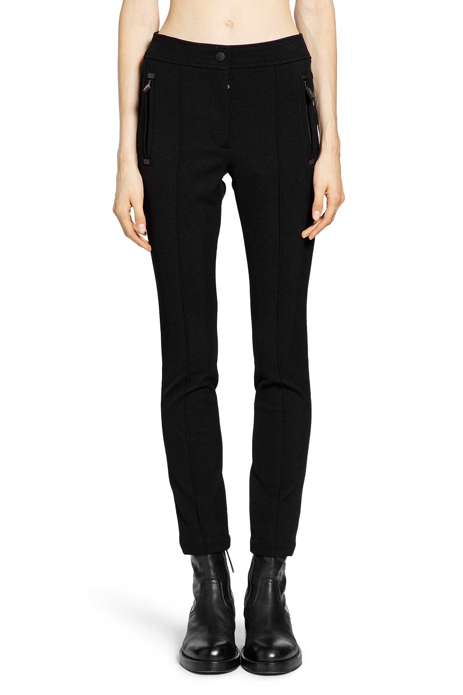 MONCLER GRENOBLE WOMAN BLACK TROUSERS
