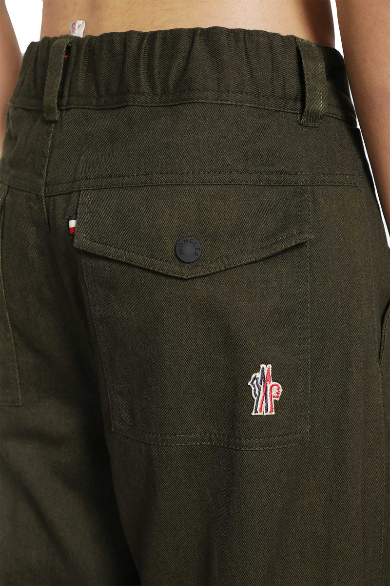MONCLER GRENOBLE Straight Leg Cotton Trousers man