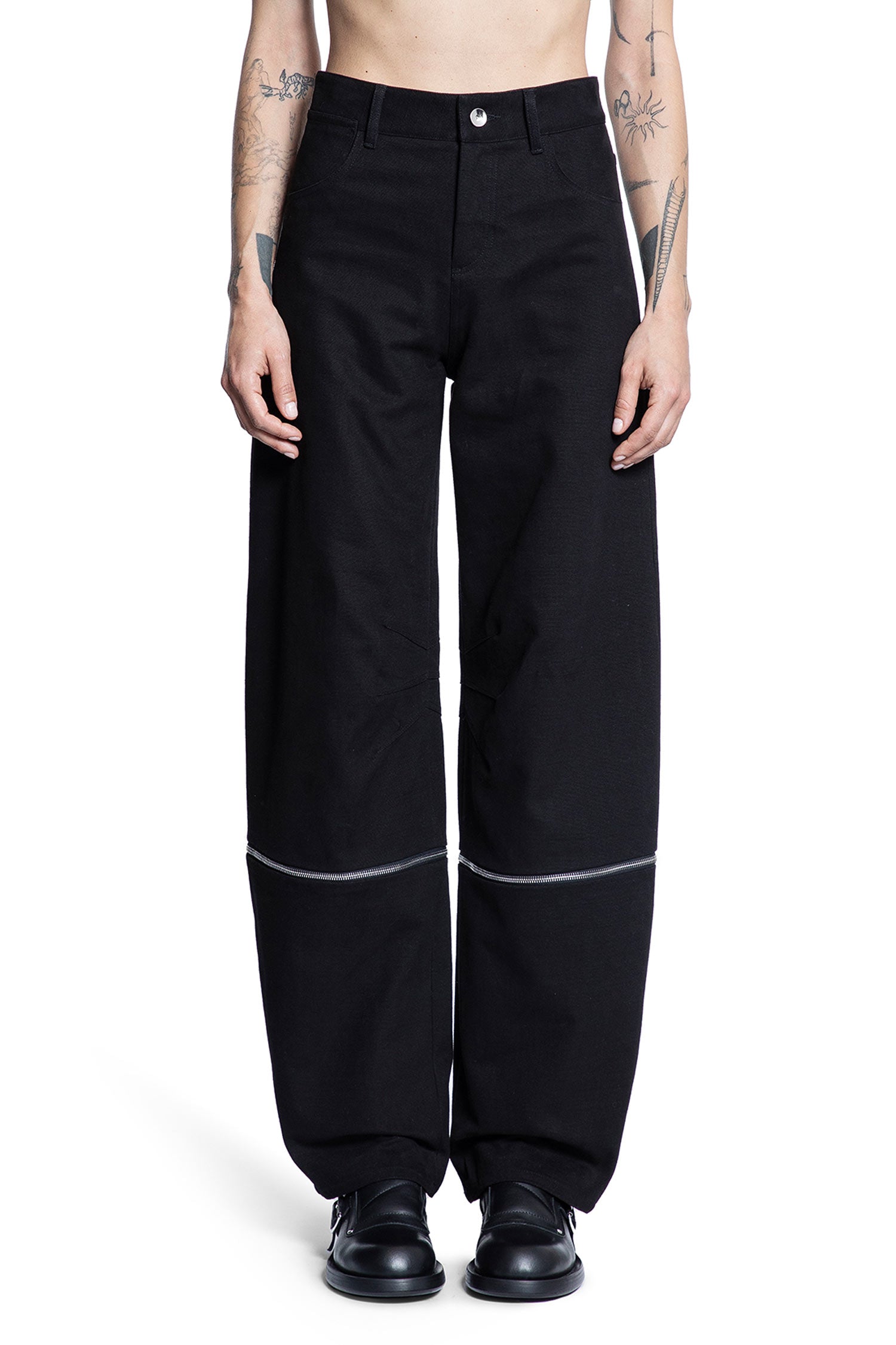 MONCLER GENIUS WOMAN BLACK TROUSERS