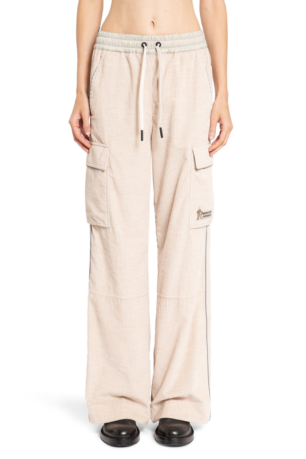 MONCLER GRENOBLE WOMAN BEIGE TROUSERS