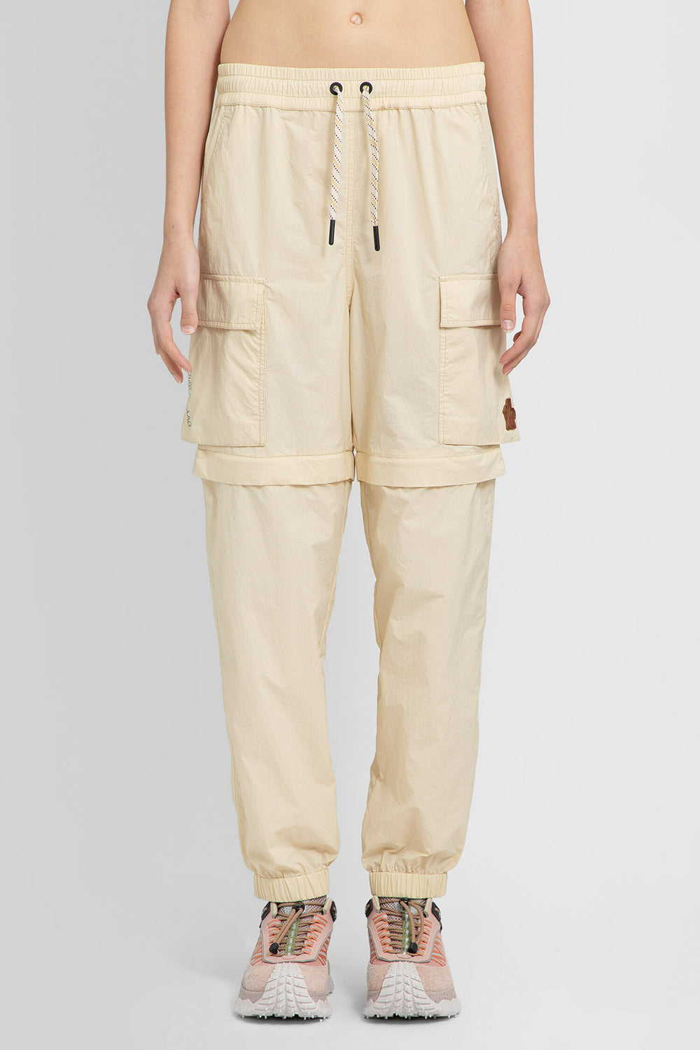 MONCLER GRENOBLE WOMAN BEIGE TROUSERS