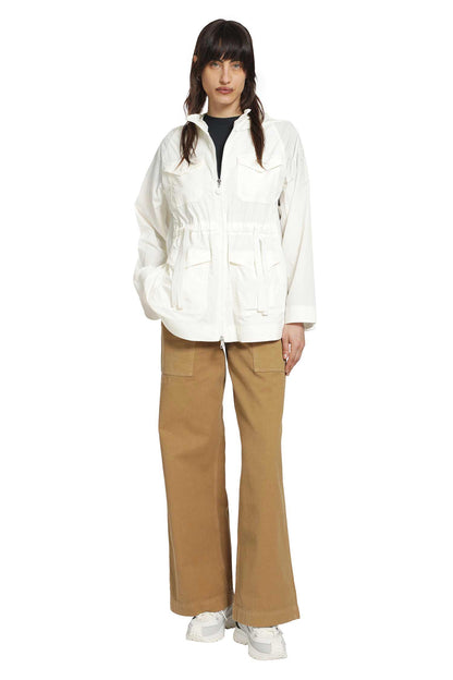 Leather Logo Cotton Trousers