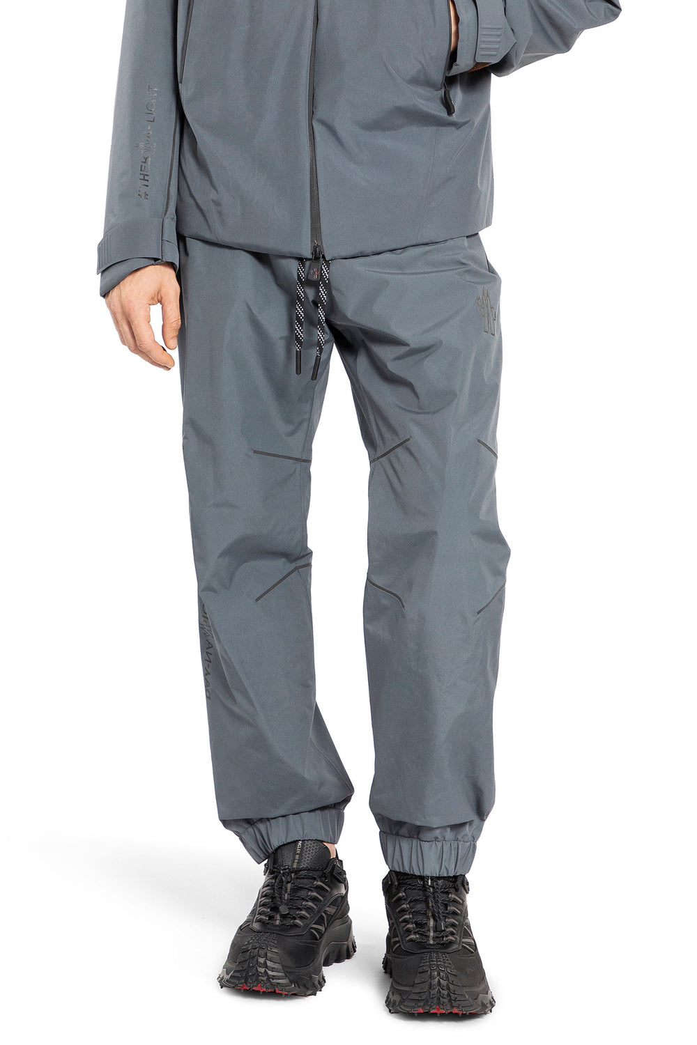 MONCLER GRENOBLE MAN GREY TROUSERS