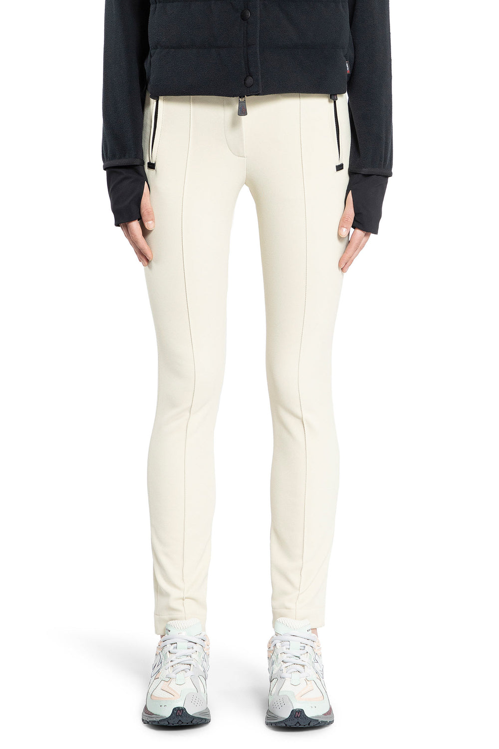 MONCLER GRENOBLE WOMAN OFF-WHITE TROUSERS