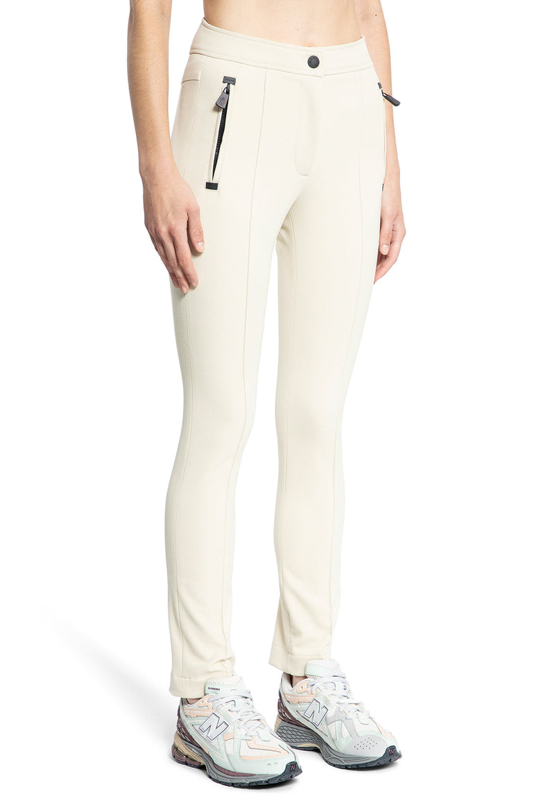 MONCLER GRENOBLE WOMAN OFF-WHITE TROUSERS