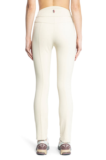 MONCLER GRENOBLE WOMAN OFF-WHITE TROUSERS