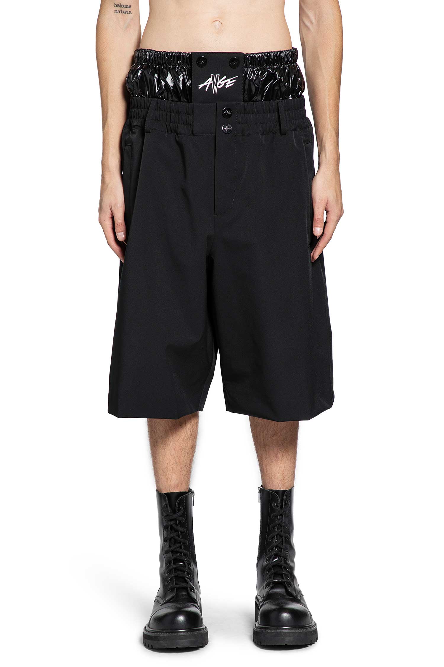 Asap Rocky Logo Print Nylon Shorts