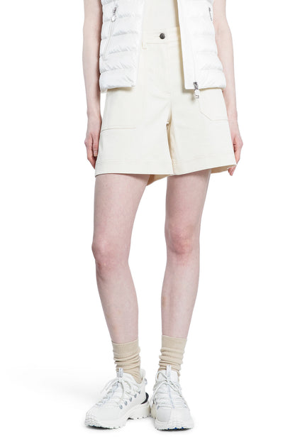 MONCLER WOMAN OFF-WHITE SHORTS