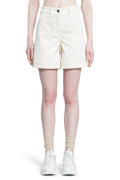 MONCLER WOMAN OFF-WHITE SHORTS