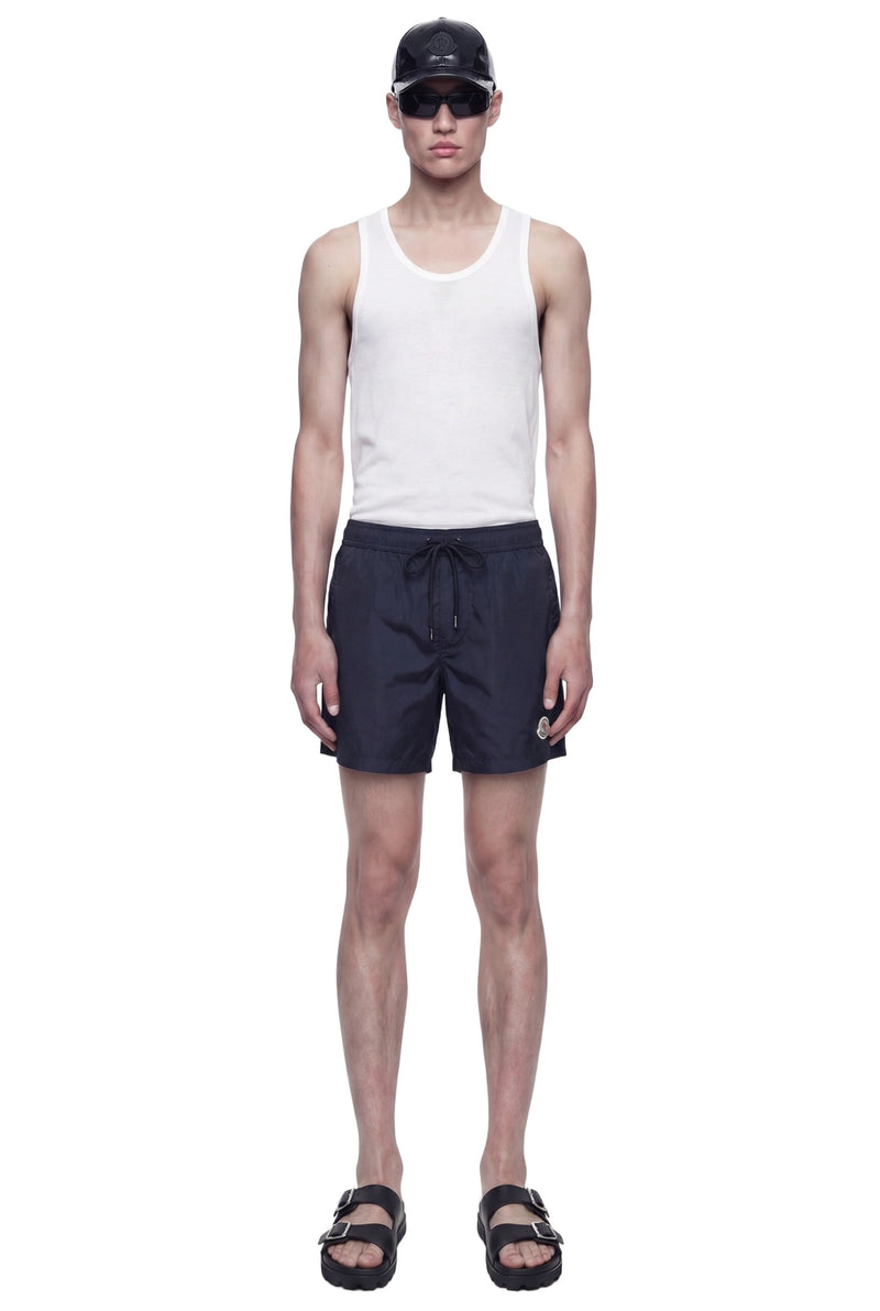 MONCLER Logo Patch Swim Shorts man