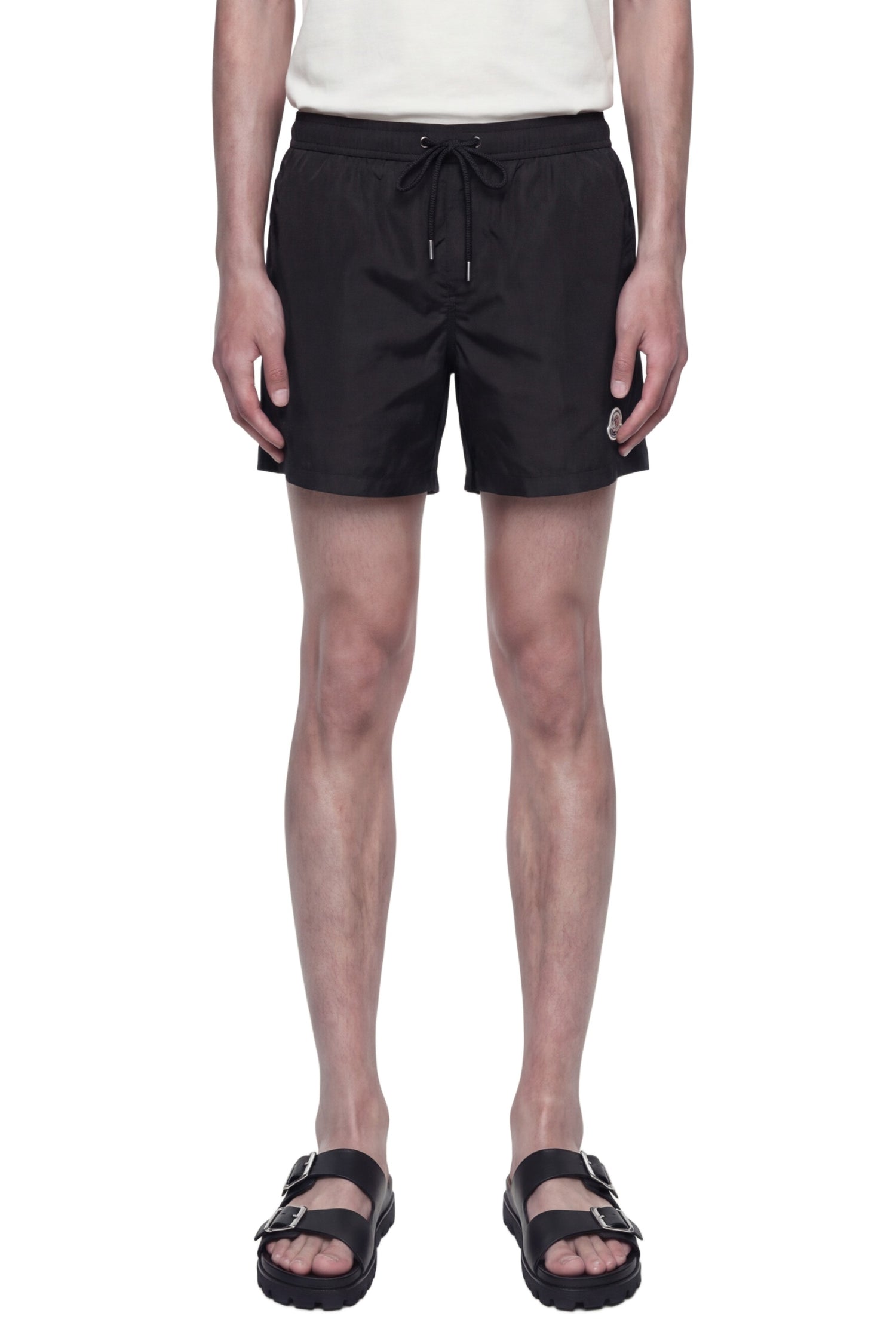 MONCLER Logo Patch Swim Shorts man