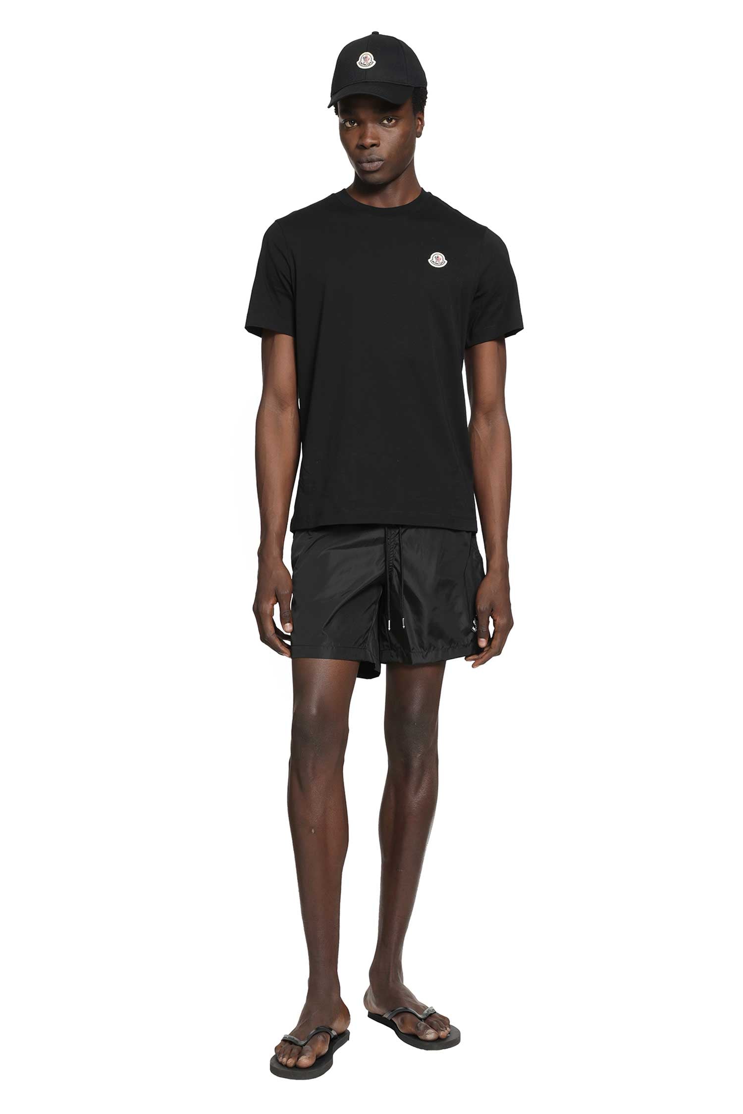 MONCLER Logo Patch Swim Shorts man