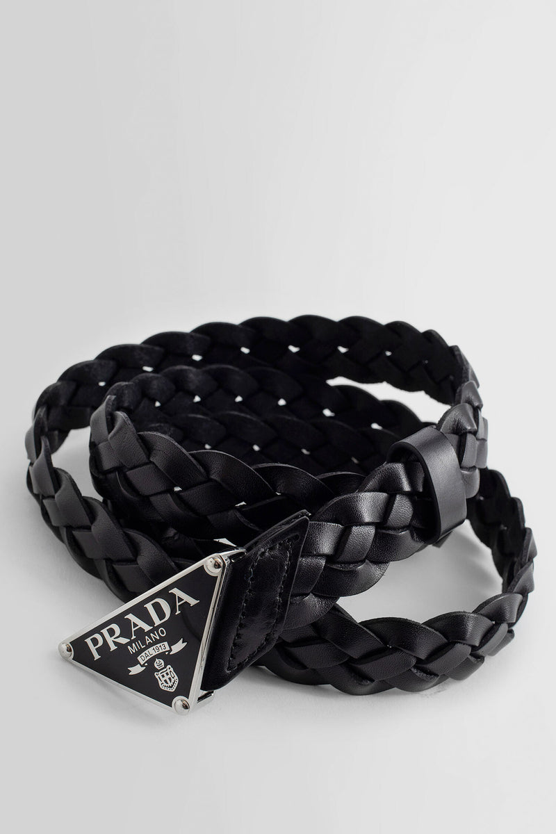 Prada triangle-logo belt - Black