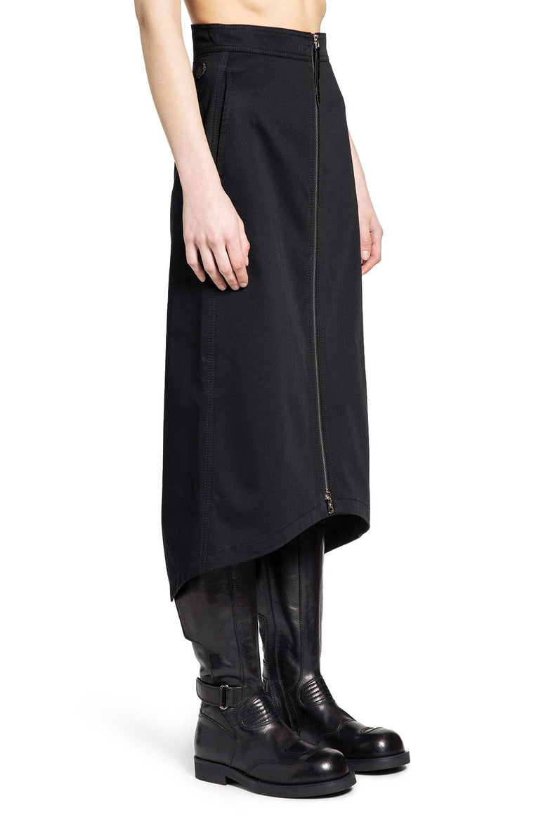 EE72 Cotton Gabardine Midi Skirt