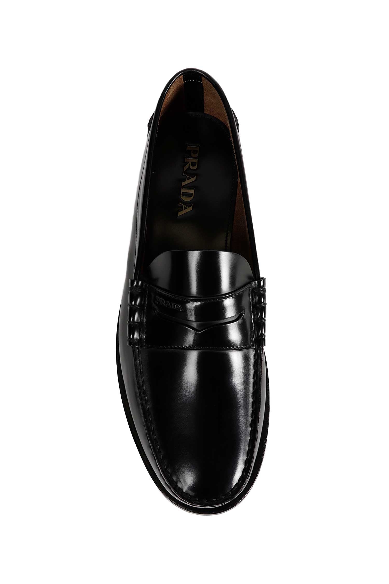 PRADA Brushed Leather Loafers man