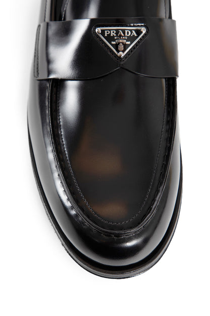 PRADA MAN BLACK LOAFERS & FLATS