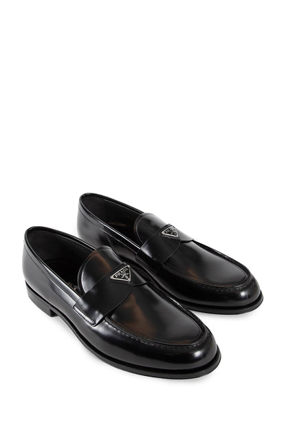 PRADA MAN BLACK LOAFERS & FLATS