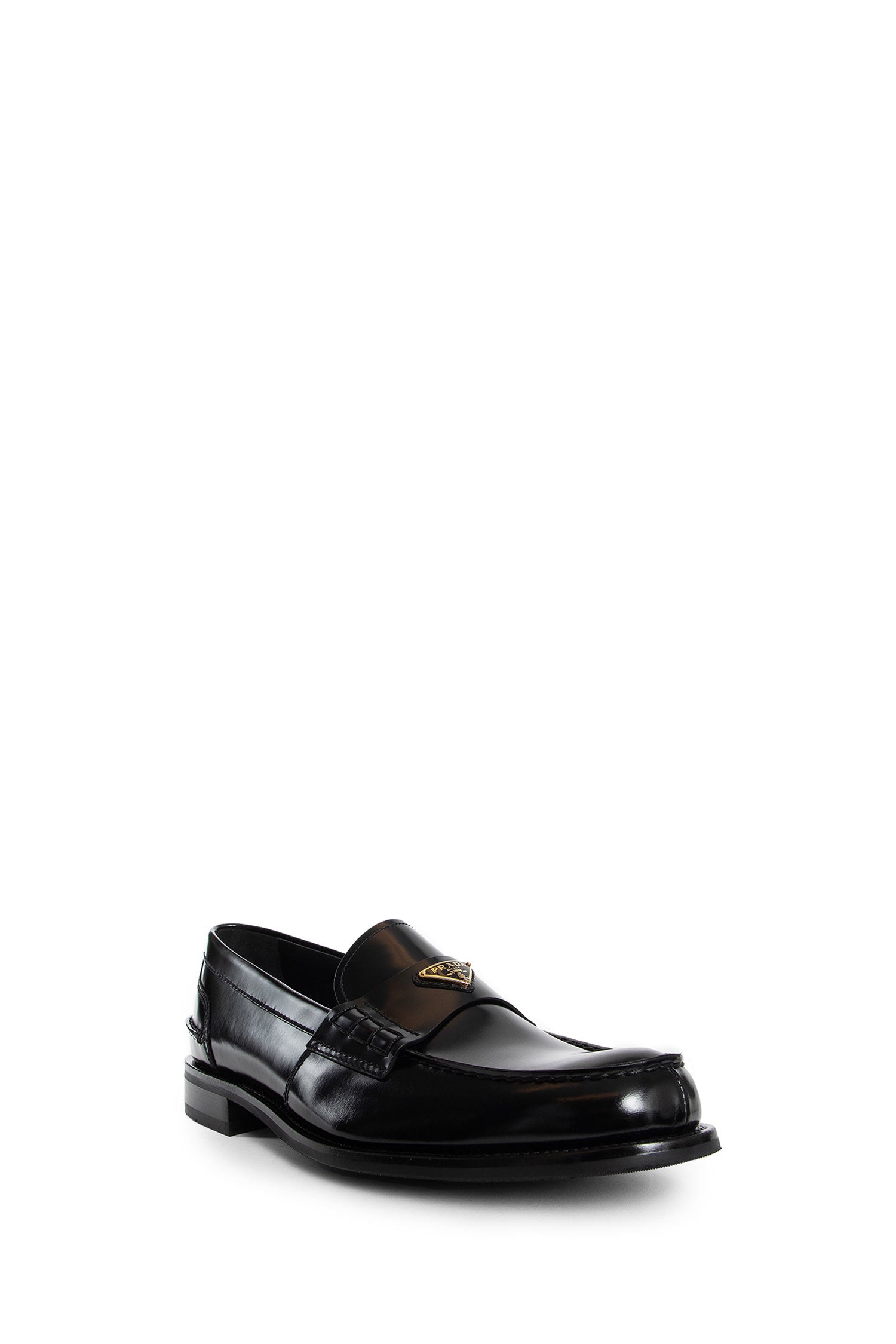 PRADA MAN BLACK LOAFERS & FLATS