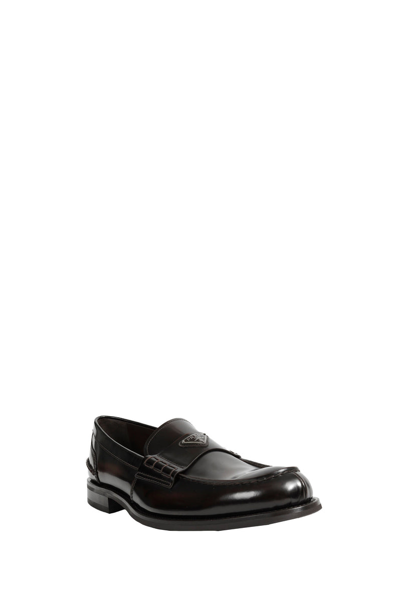 PRADA Brushed Leather Loafers man