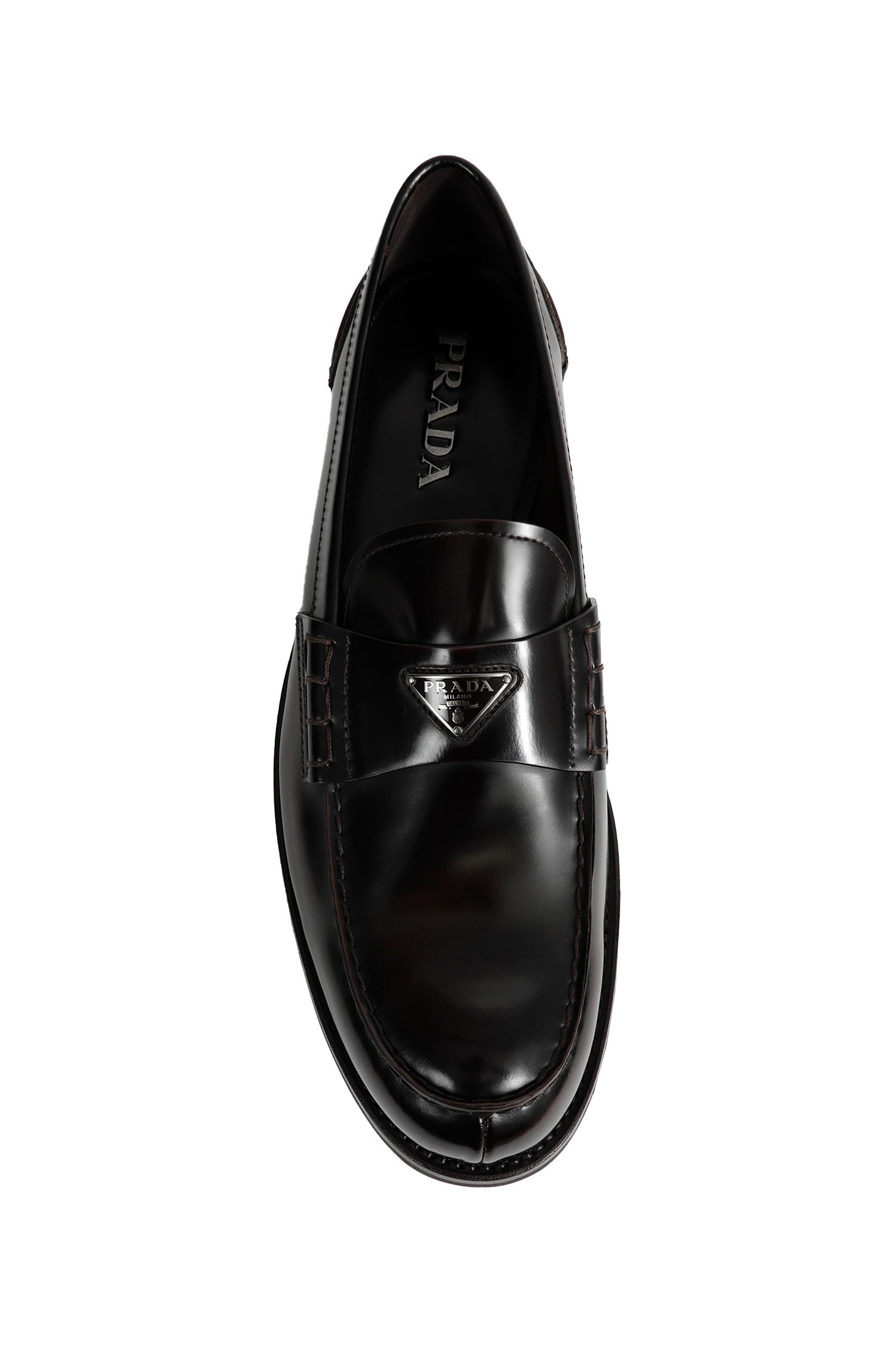 PRADA Brushed Leather Loafers man