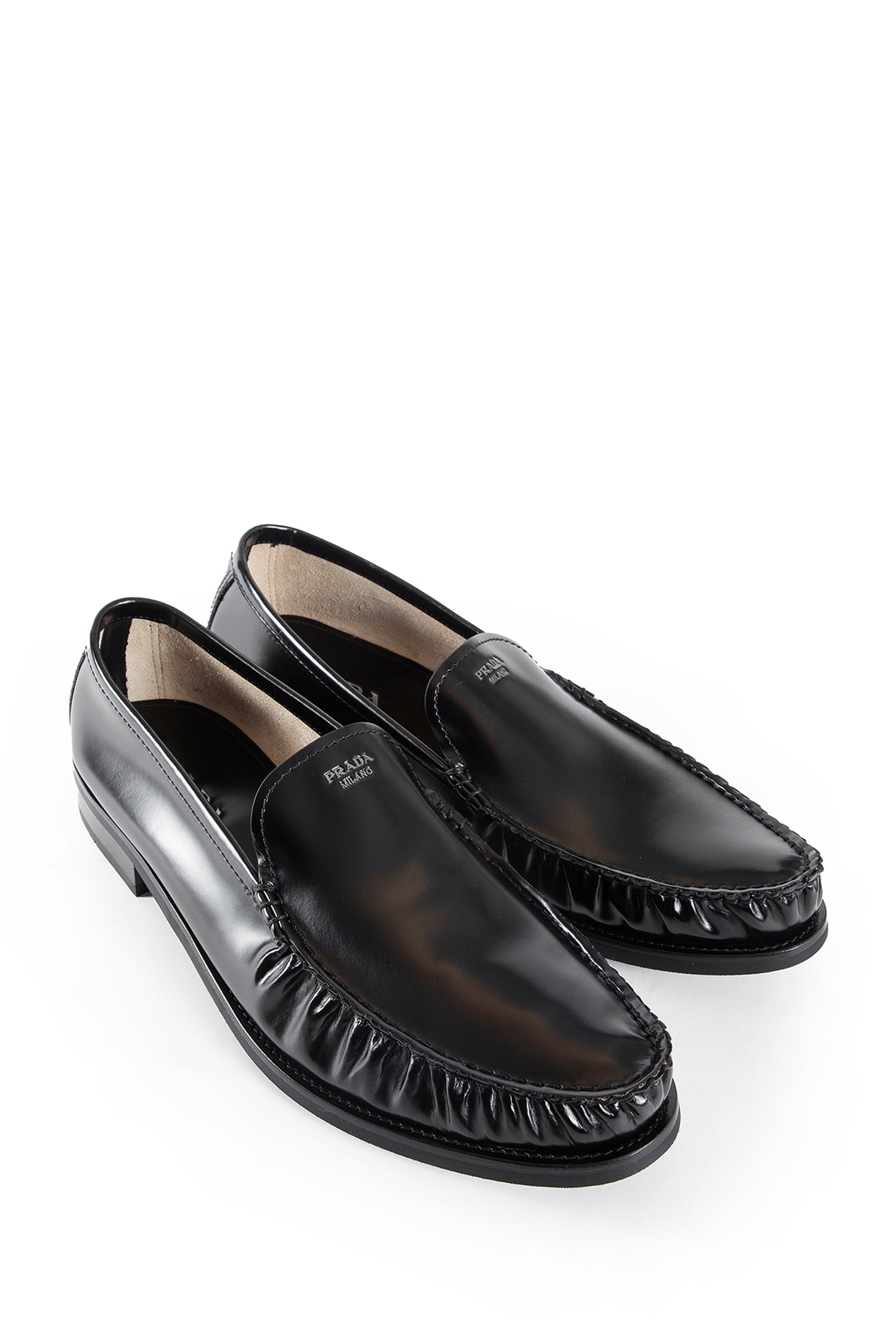 Brushed Leather Loafers