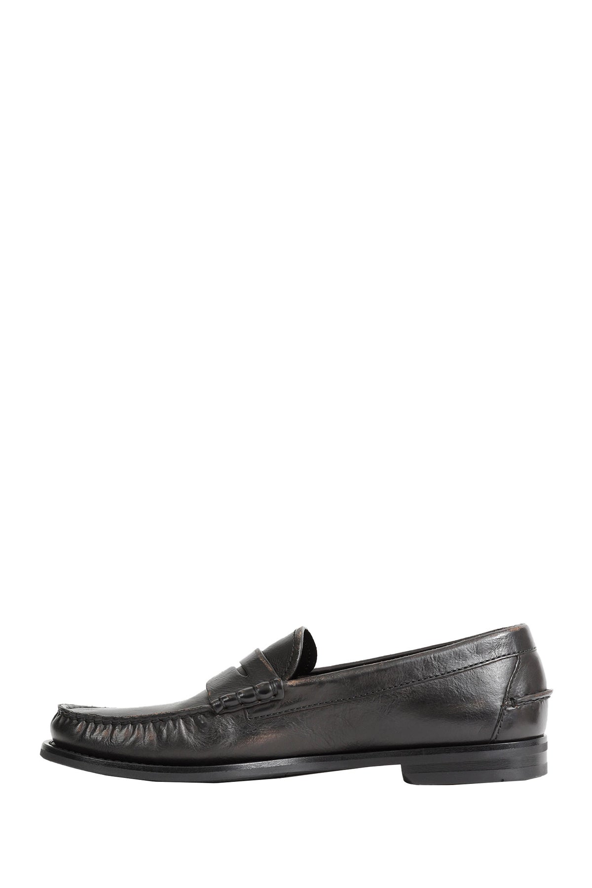 PRADA Antiqued Leather Loafers man