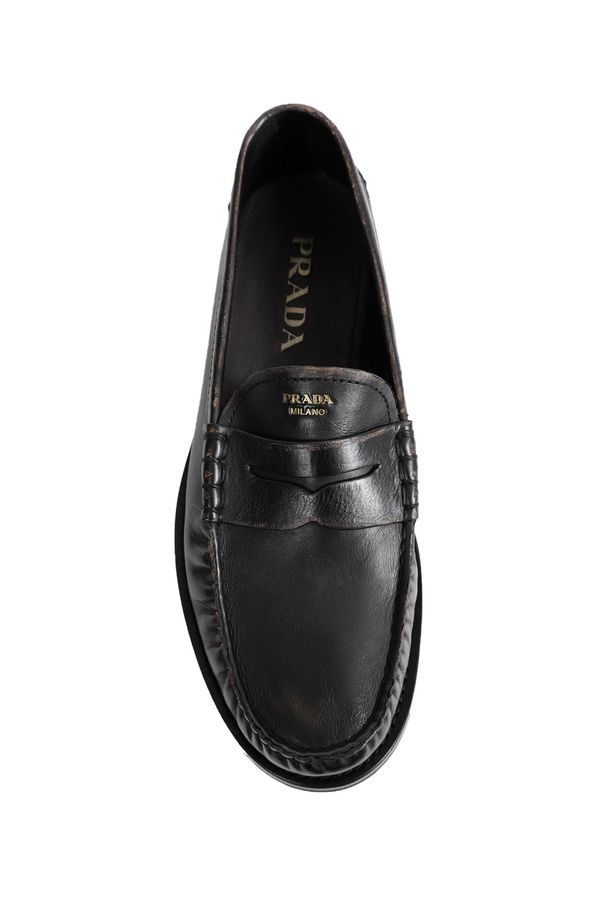 Antiqued Leather Loafers