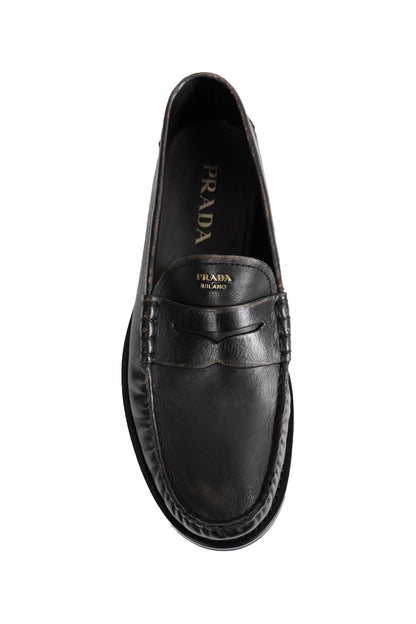 Antiqued Leather Loafers