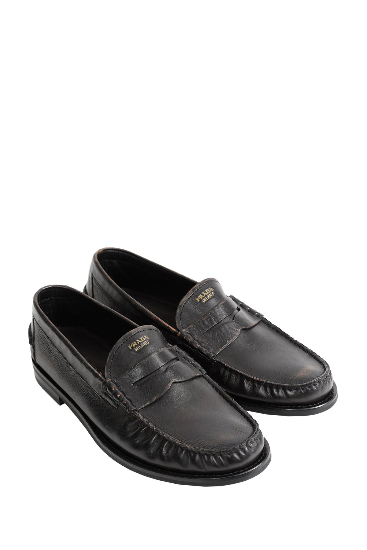 Antiqued Leather Loafers