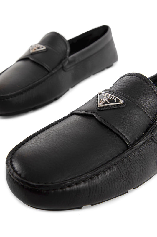 PRADA MAN BLACK LOAFERS & FLATS