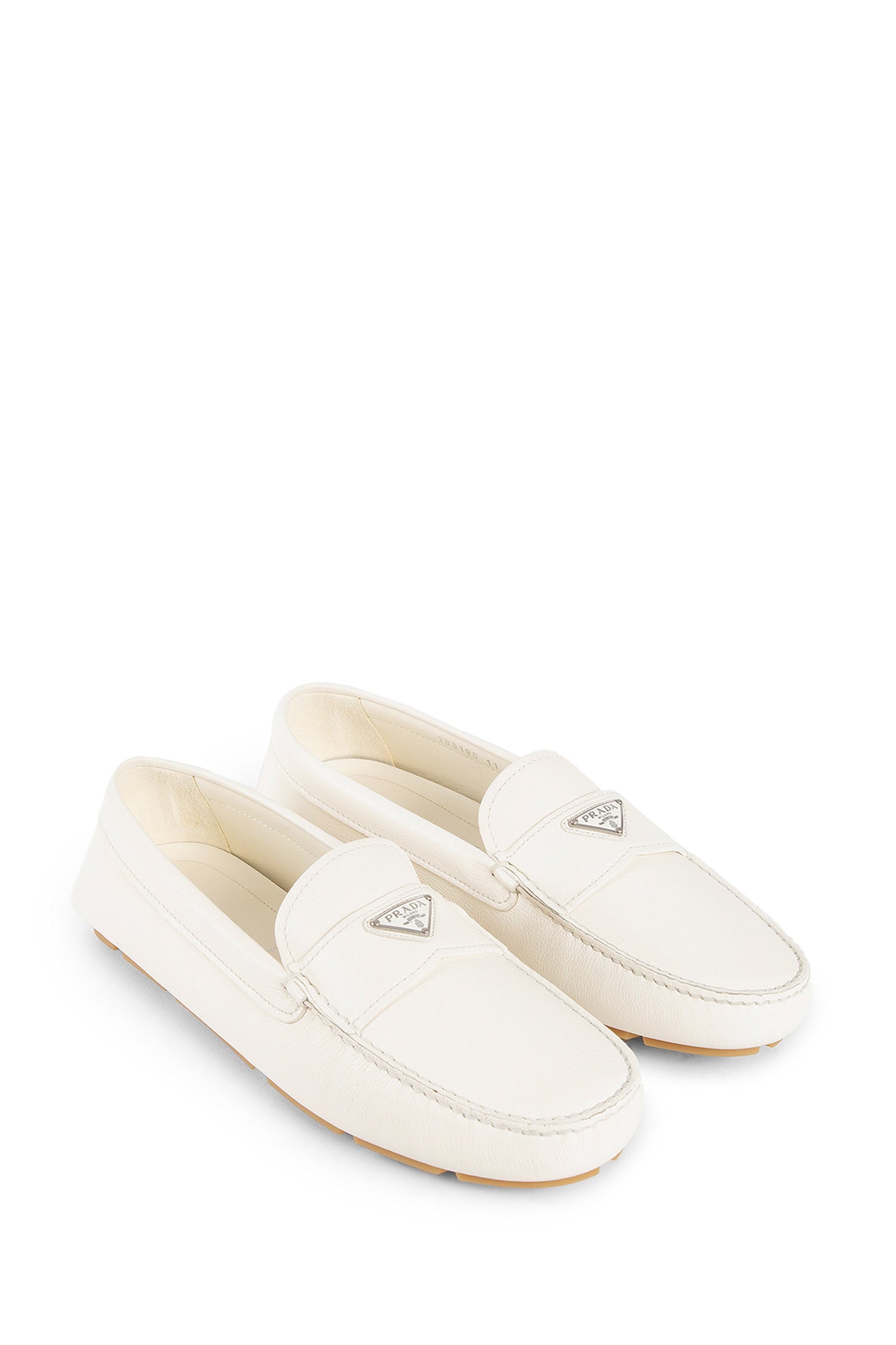 PRADA MAN OFF-WHITE LOAFERS