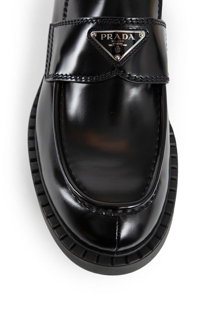 PRADA MAN BLACK LOAFERS & FLATS