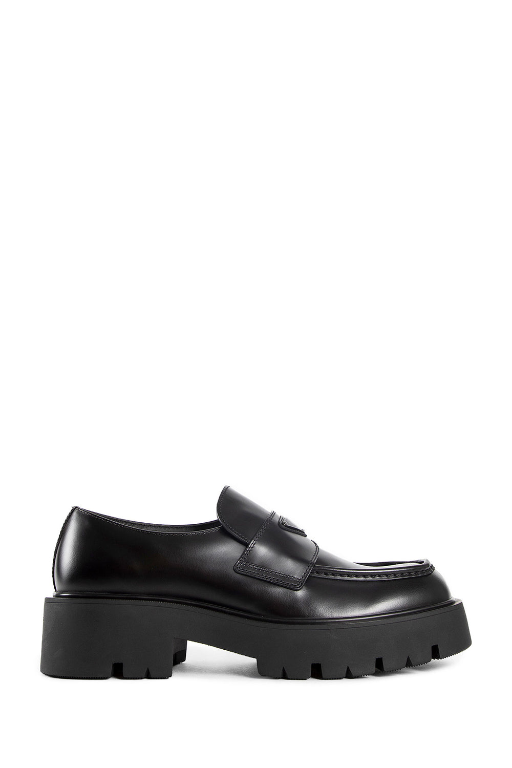 PRADA MAN BLACK LOAFERS & FLATS