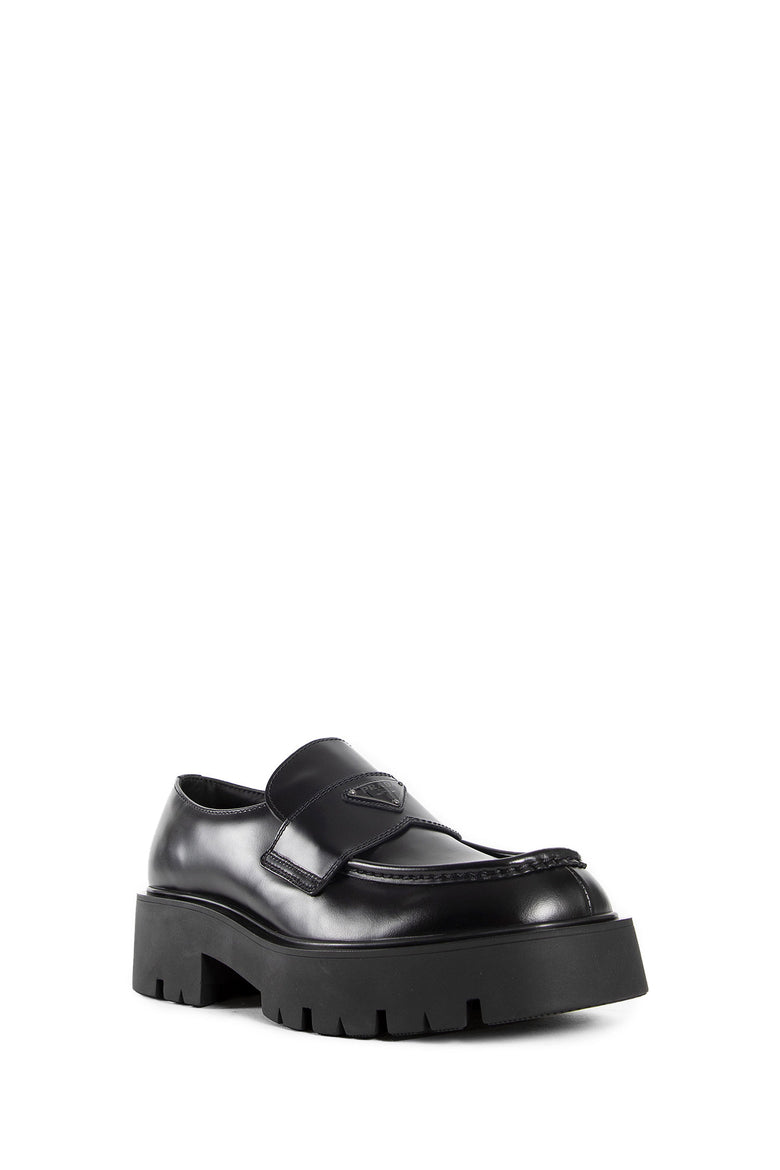 PRADA MAN BLACK LOAFERS & FLATS