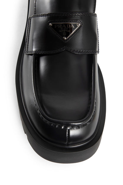 PRADA MAN BLACK LOAFERS & FLATS