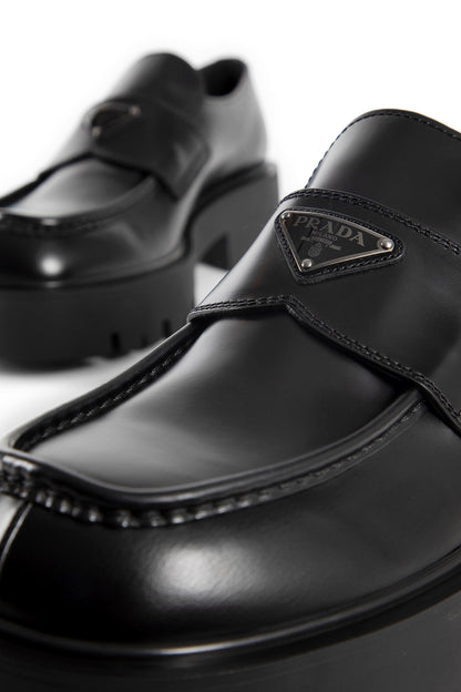 PRADA MAN BLACK LOAFERS & FLATS