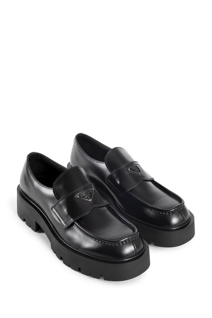 PRADA MAN BLACK LOAFERS & FLATS