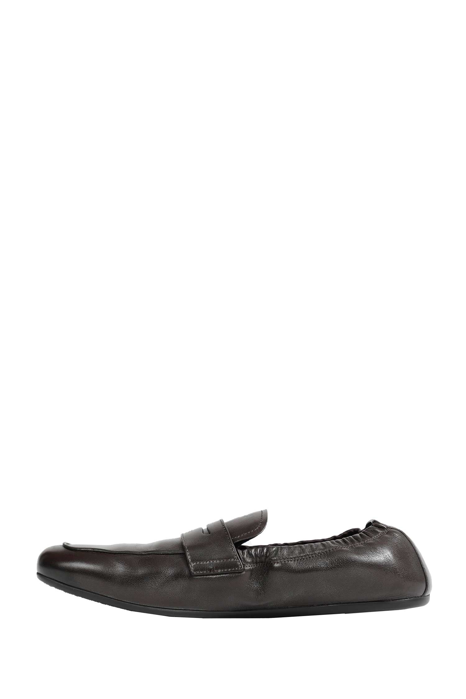 PRADA Suffle Antiqued Leather Loafers man