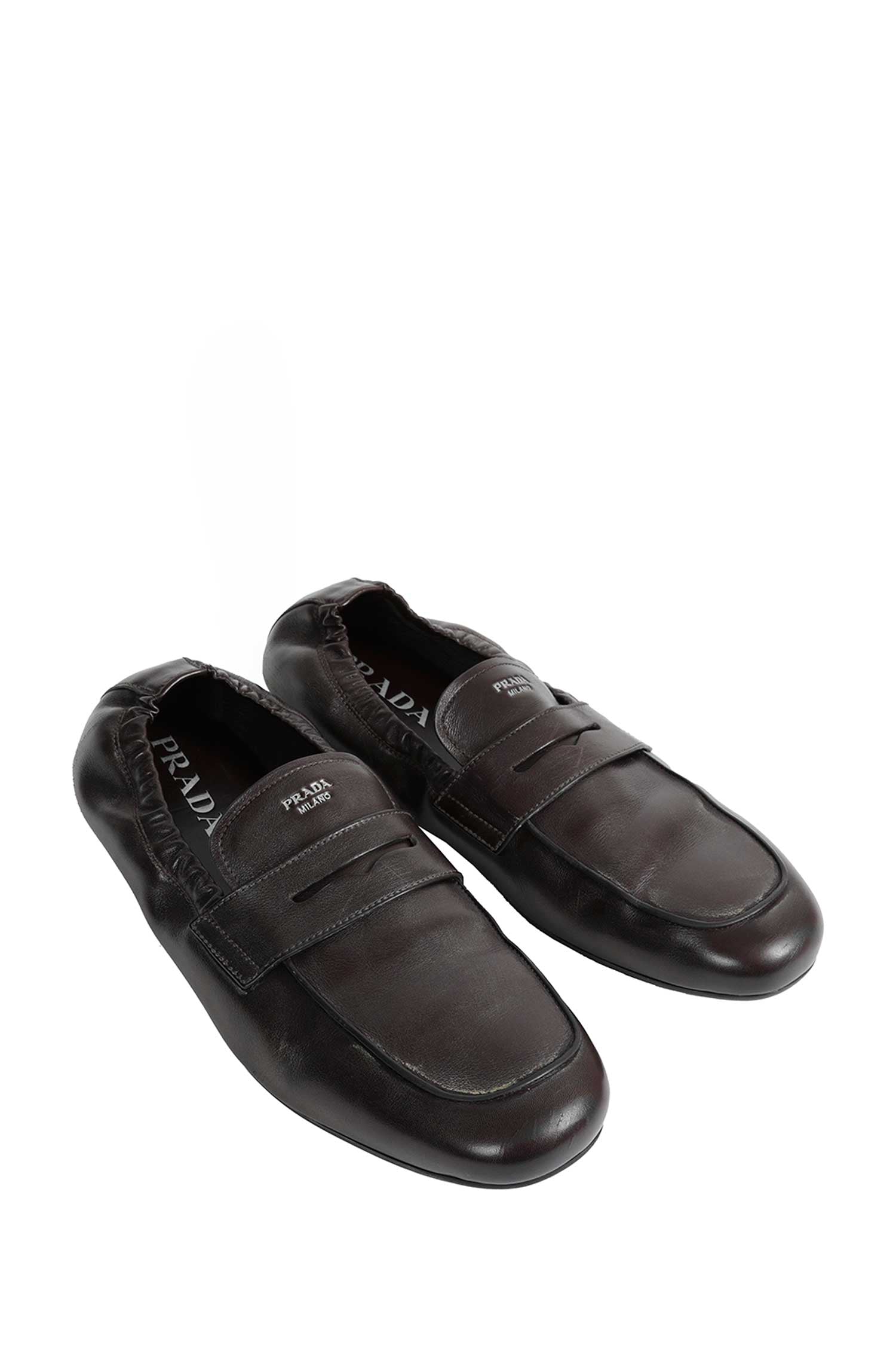 Suffle Antiqued Leather Loafers