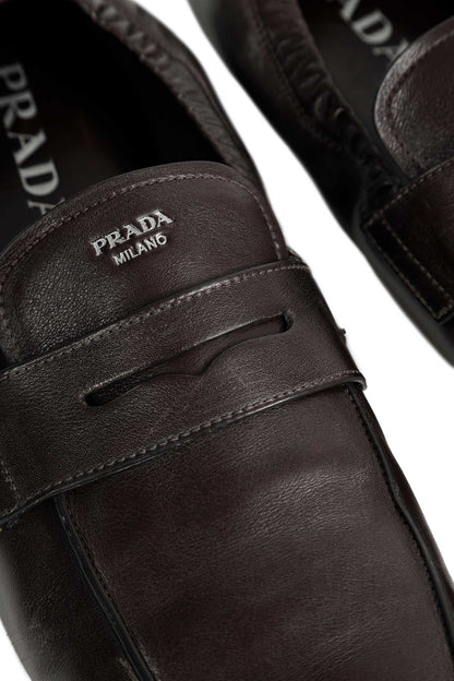Suffle Antiqued Leather Loafers