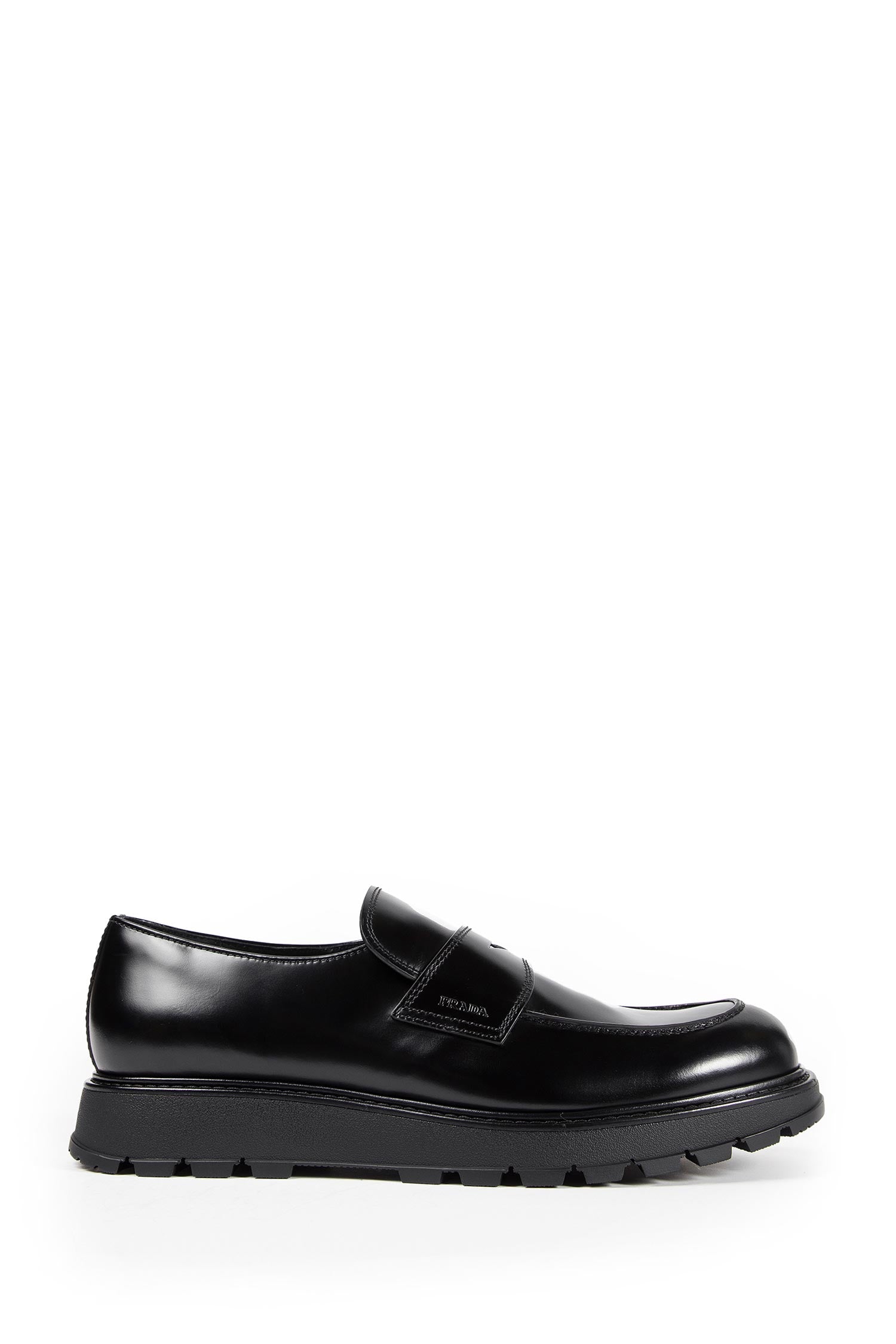 Brushed leather loafers