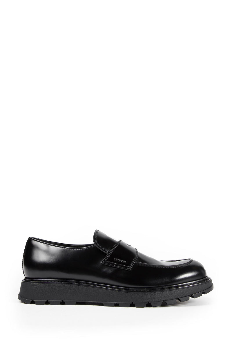 Brushed leather loafers