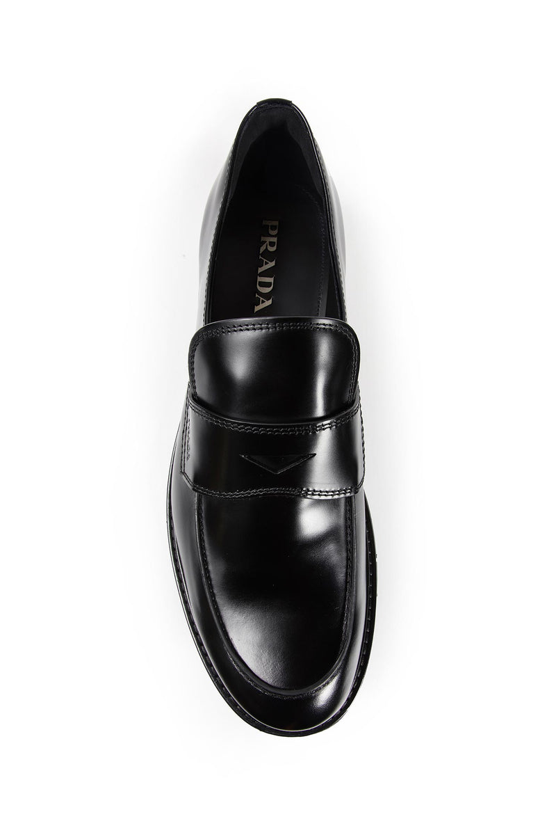 Brushed leather loafers